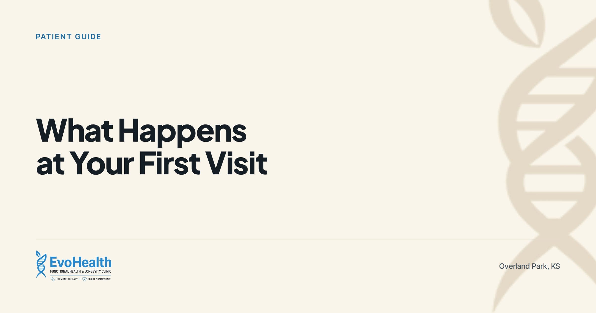 "What Happens at Your First Visit" — EvoHealth