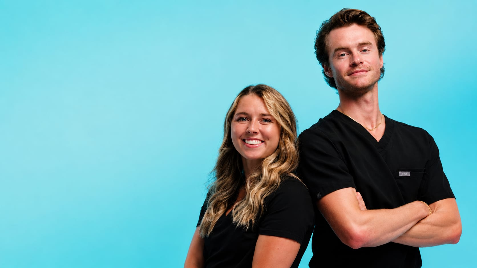 Tanner Wilson and Brianna Cole, the two EvoHealth providers, standing side by side