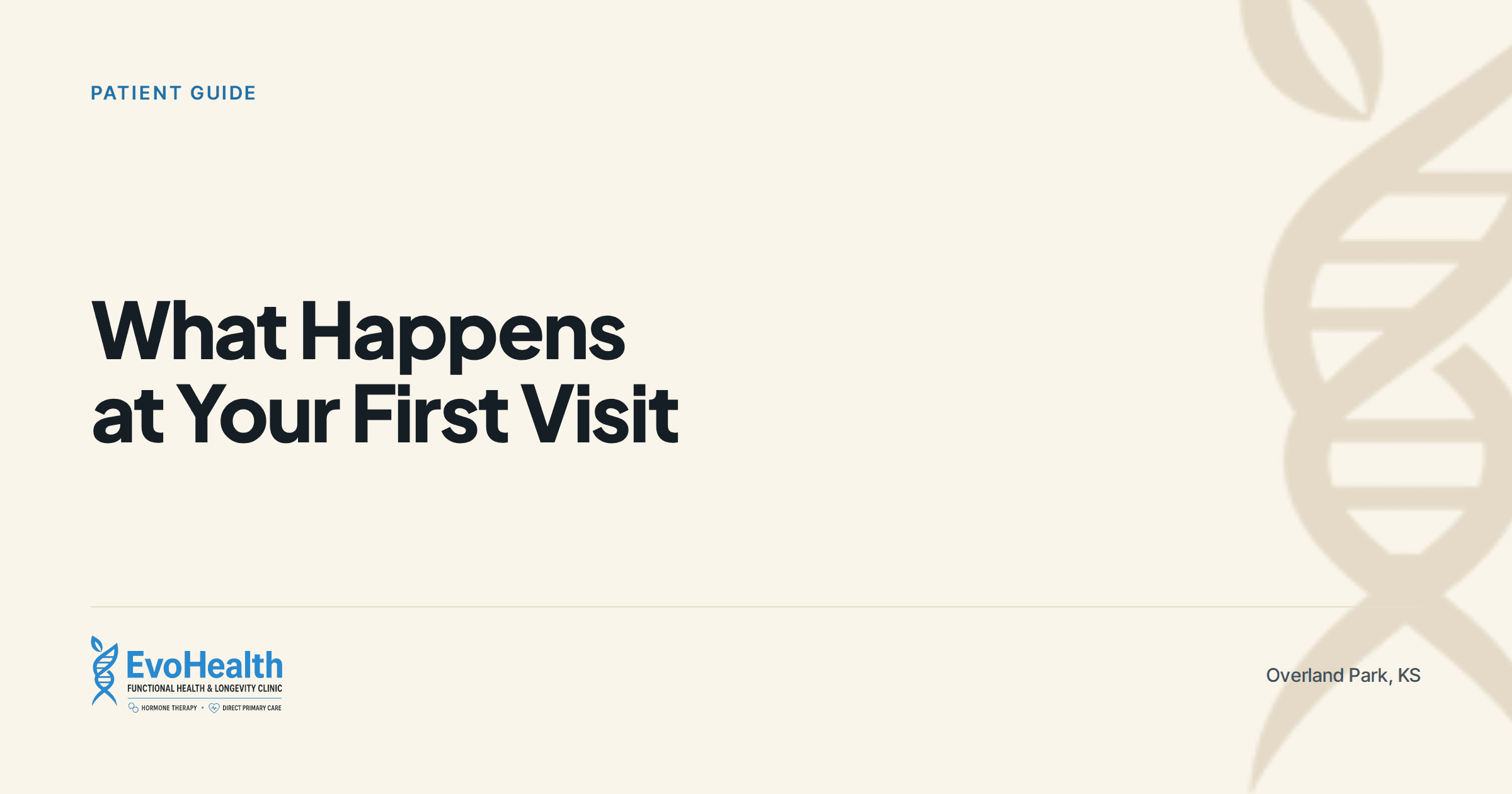"What Happens at Your First Visit" — EvoHealth